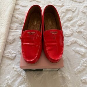 Kate Spade Red Patent Loafers